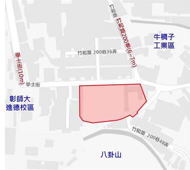 國家住都中心在彰化縣興辦之「學士安居」社會住宅位置圖