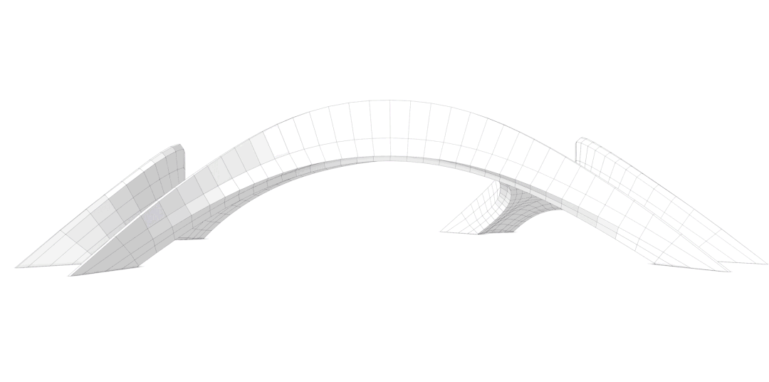 力學分析幾何構成 威尼斯Striatus人行步橋／Zaha Hadid Architects