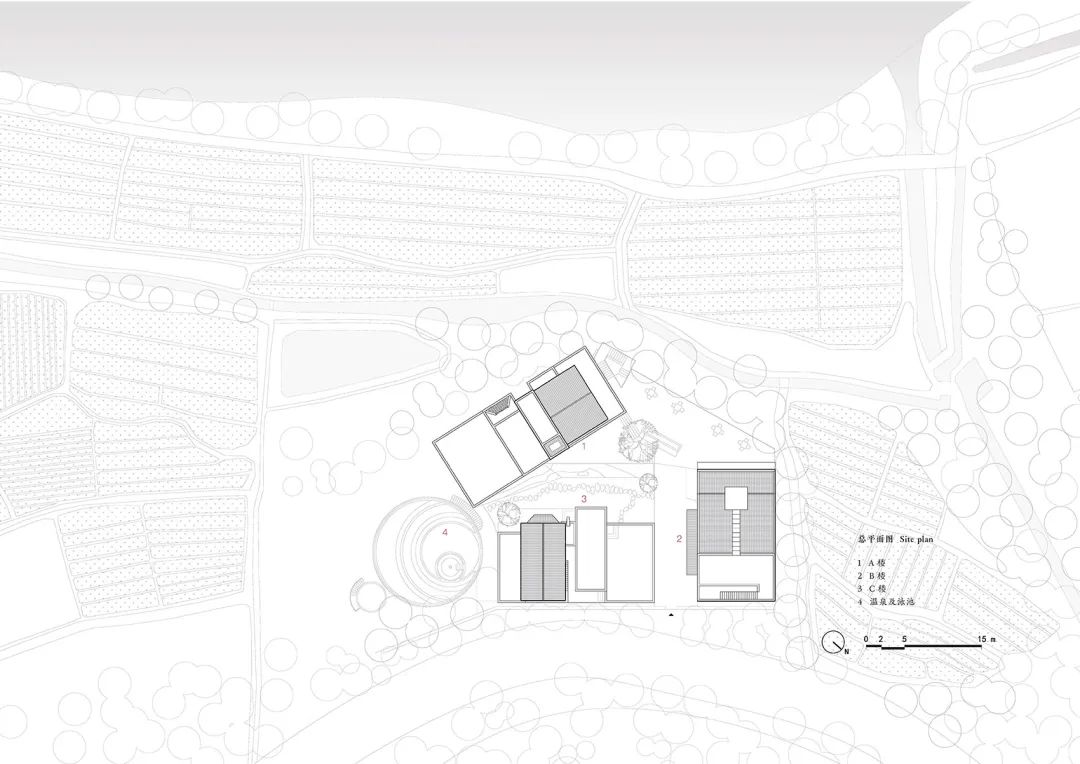 平面圖，桐廬山澗房／來建築設計工作室