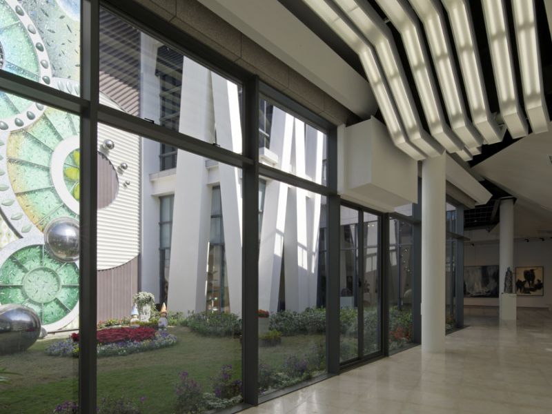 建築中庭景觀，彰化縣立美術館／黃明威建築師事務所