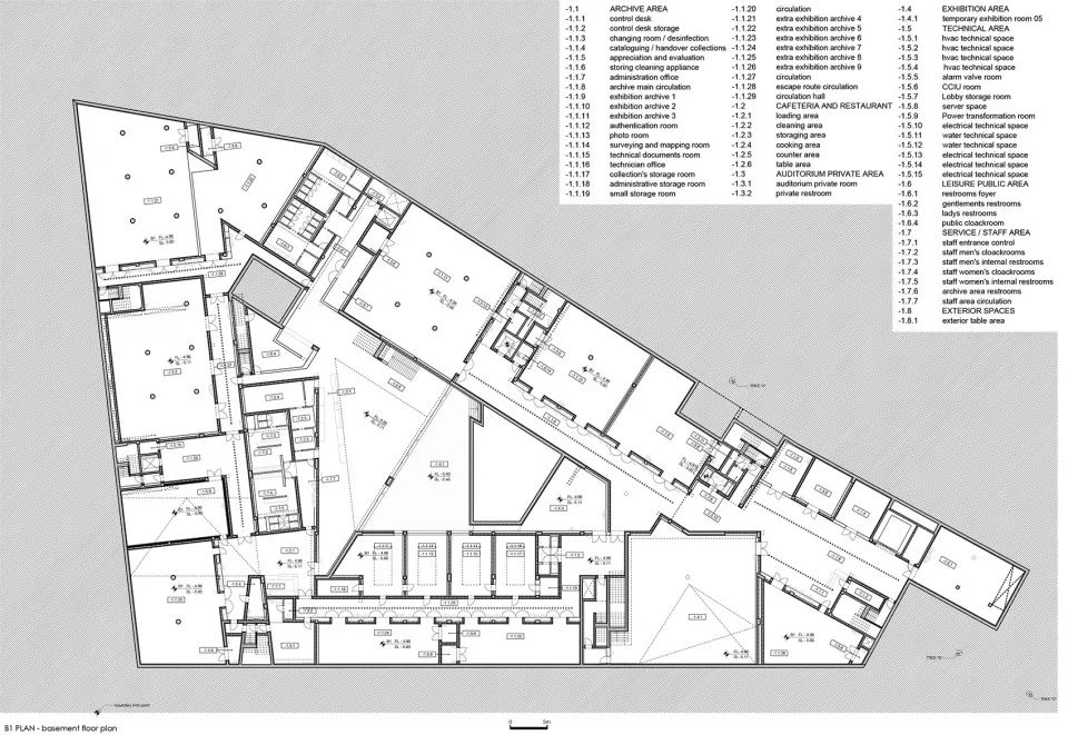 地面層大廳和夾層平面圖 中國國際設計博物館China Museum Of Design Bauhaus Collection／Álvaro Siza + Carlos Castanheira