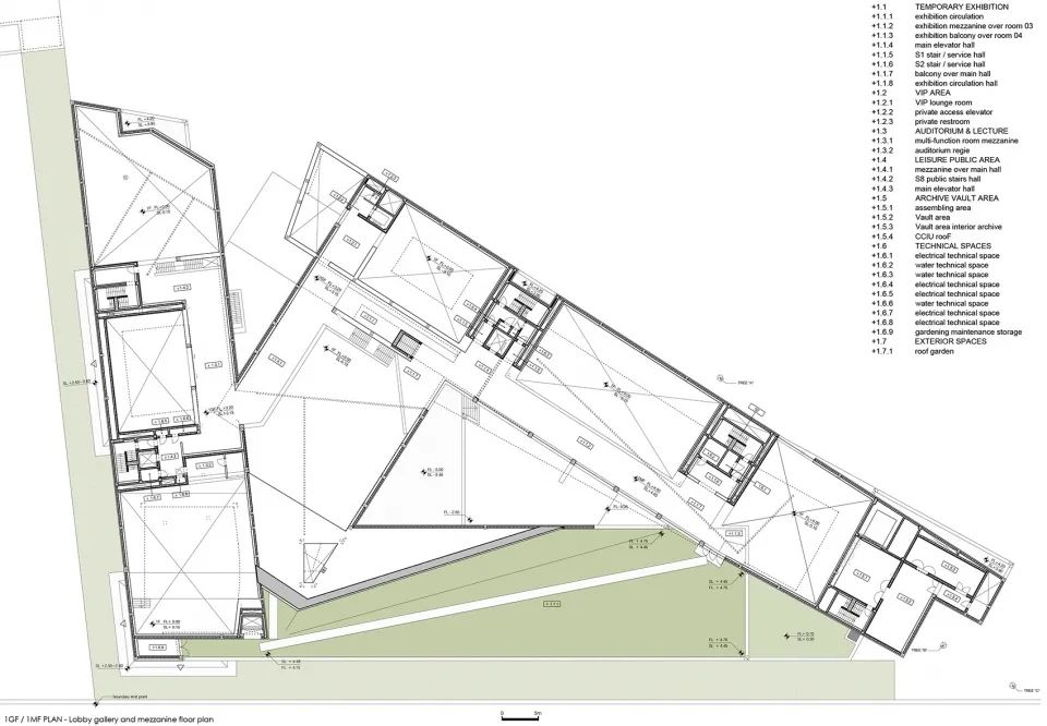 地下一樓平面圖 中國國際設計博物館China Museum Of Design Bauhaus Collection／Álvaro Siza + Carlos Castanheira