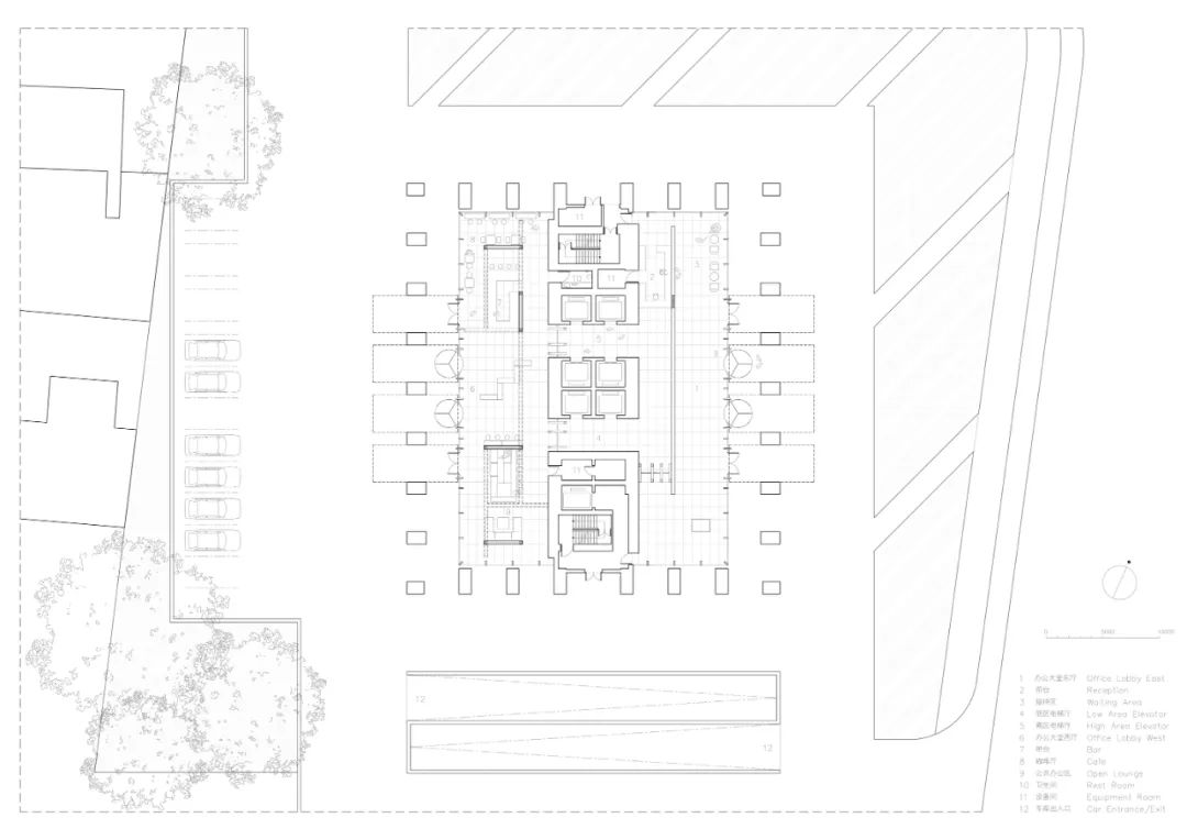 平面圖 上海黃浦中心門廳改造／米凹工作室