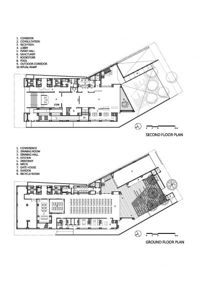 一層及二層平面圖,法鼓山寶雲寺/黃明威建築師事務所