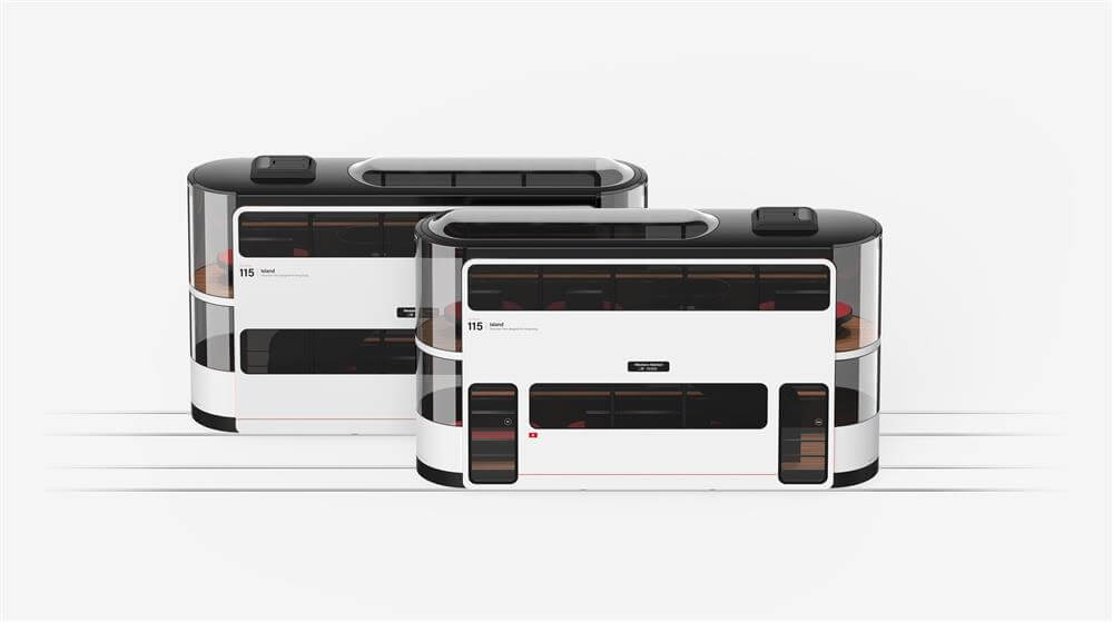 香港「Island」無人駕駛概念雙層電車／Ponti Design Studio