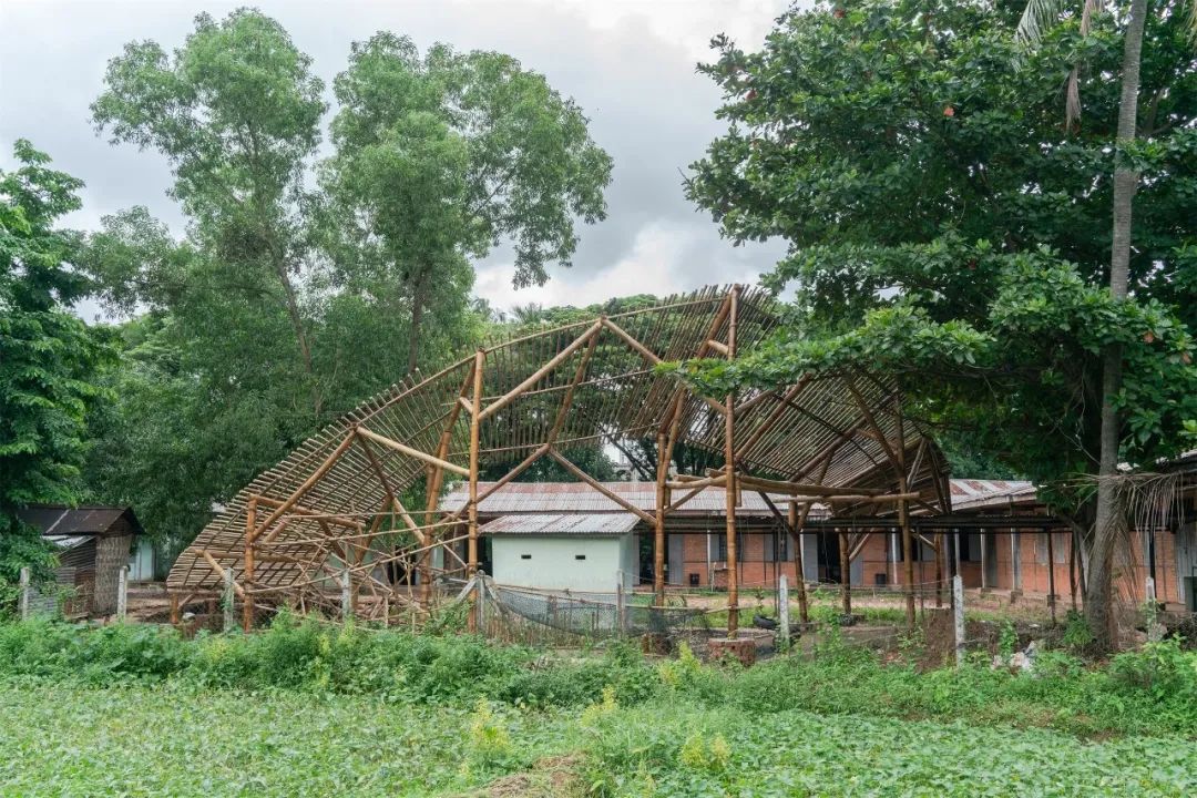 緬甸仰光竹構造兒童遊樂場Bamboo Playground／Blue Temple