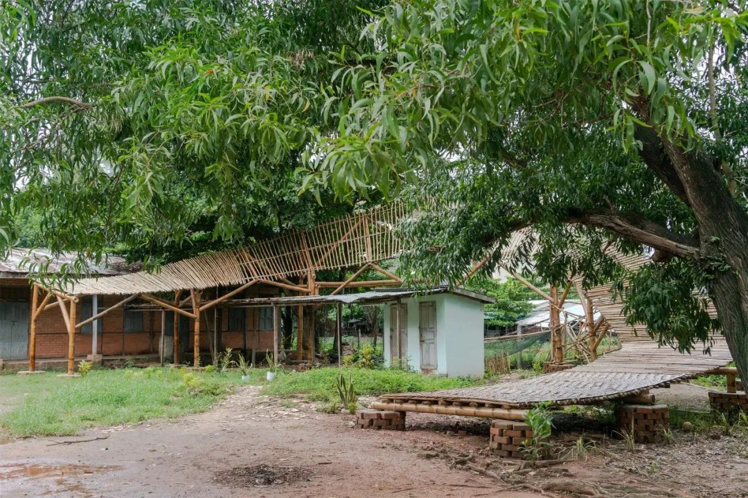 緬甸仰光竹構造兒童遊樂場Bamboo Playground／Blue Temple