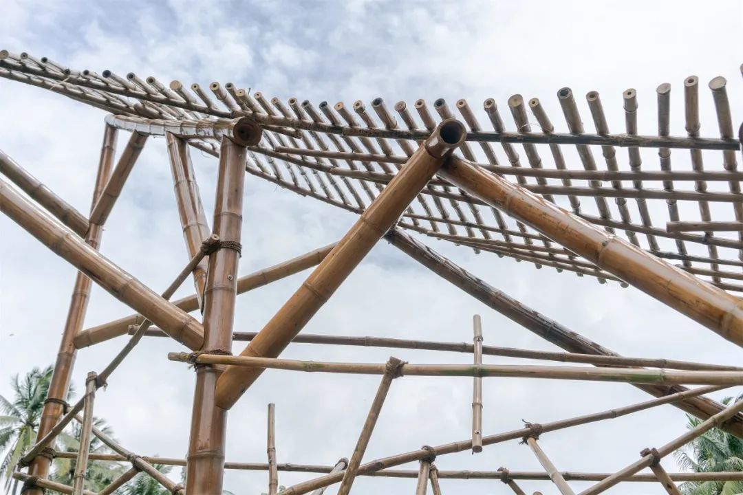 竹子與竹子的連接方式 緬甸仰光竹構造兒童遊樂場Bamboo Playground／Blue Temple
