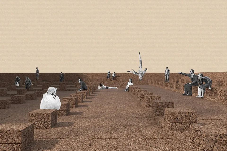 設計概念效果圖©Bak Gordon Arquitectos 里斯本貝倫文化中心夏季露天劇場 Centro Cultural de Belém Lisbon/Bak Gordon