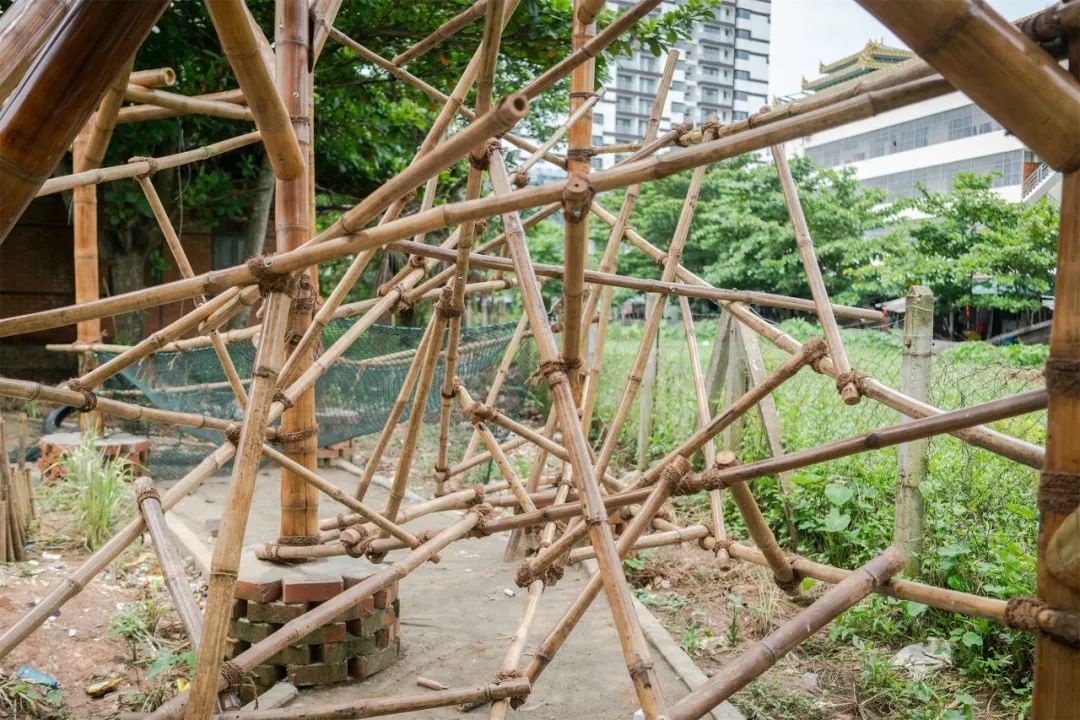 緬甸仰光竹構造兒童遊樂場Bamboo Playground／Blue Temple