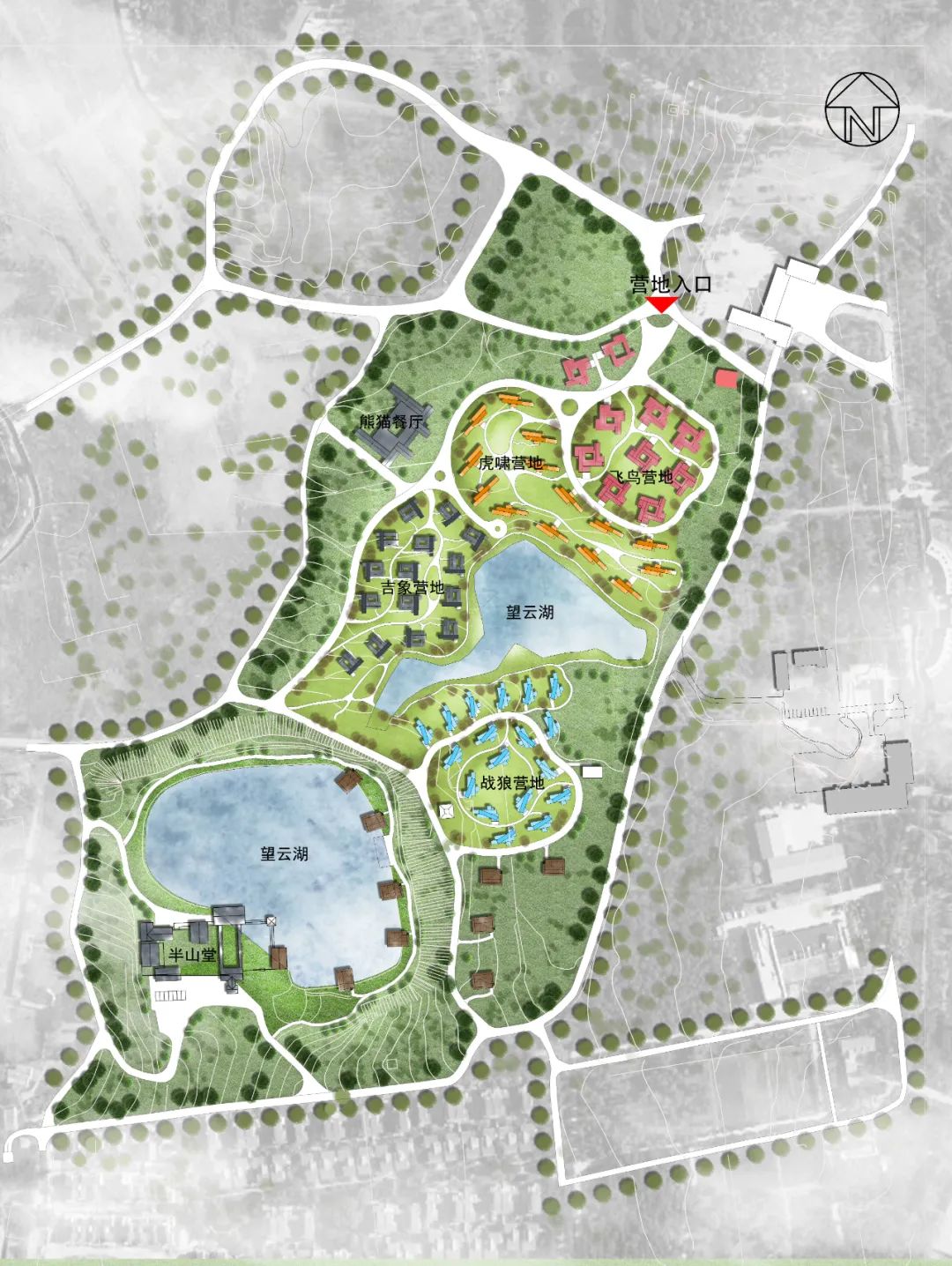 全區配置平面圖 濟南野生動植物園貨櫃屋民宿／棲舍建築