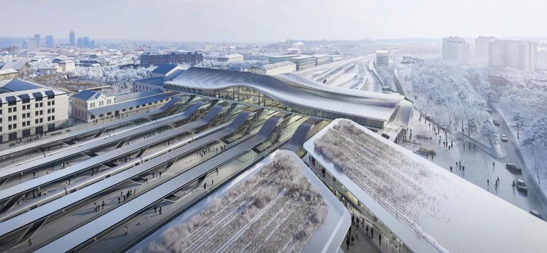 Vilnius Railway Station 維爾紐斯火車站綜合體改造競圖／Zaha Hadid Architects 