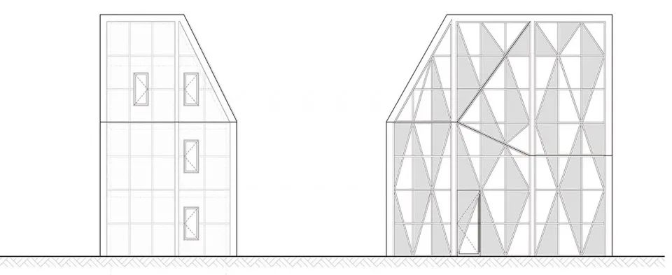 立面圖 Elevation 首爾面牧洞市場客服中心／UnSangDong Architects 韻生同建築師事務所