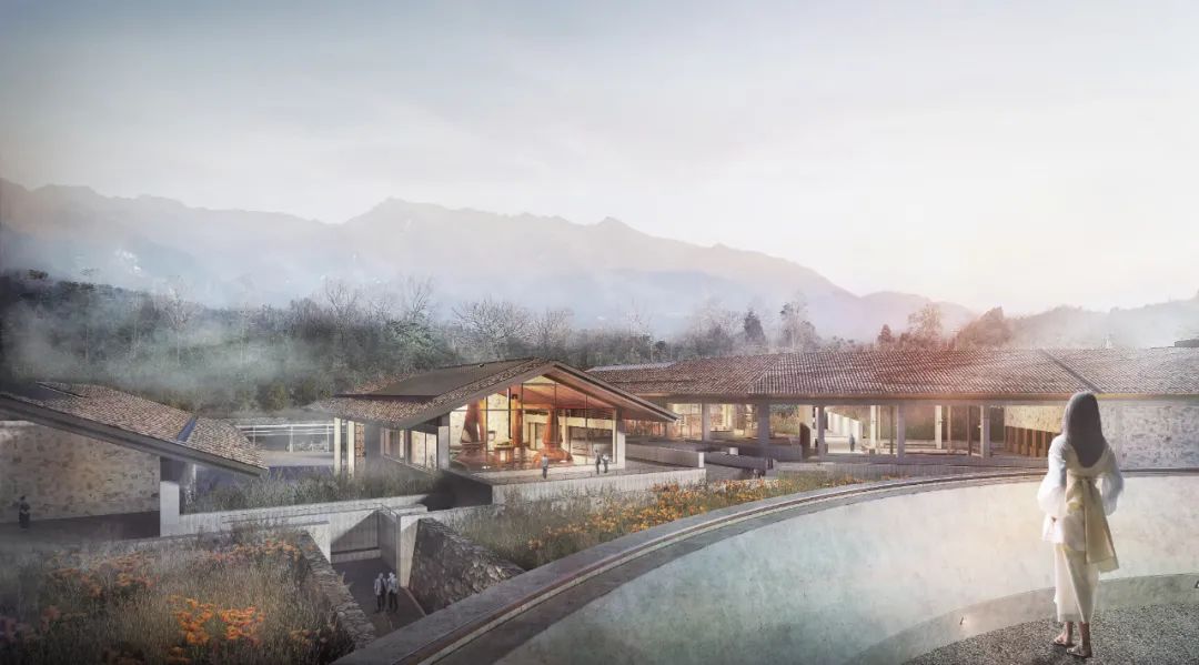 第五棟建築樓頂景觀 ©Neri&Hu 保樂力加Pernod Ricard麥芽威士忌酒廠／如恩設計研究室Neri & Hu