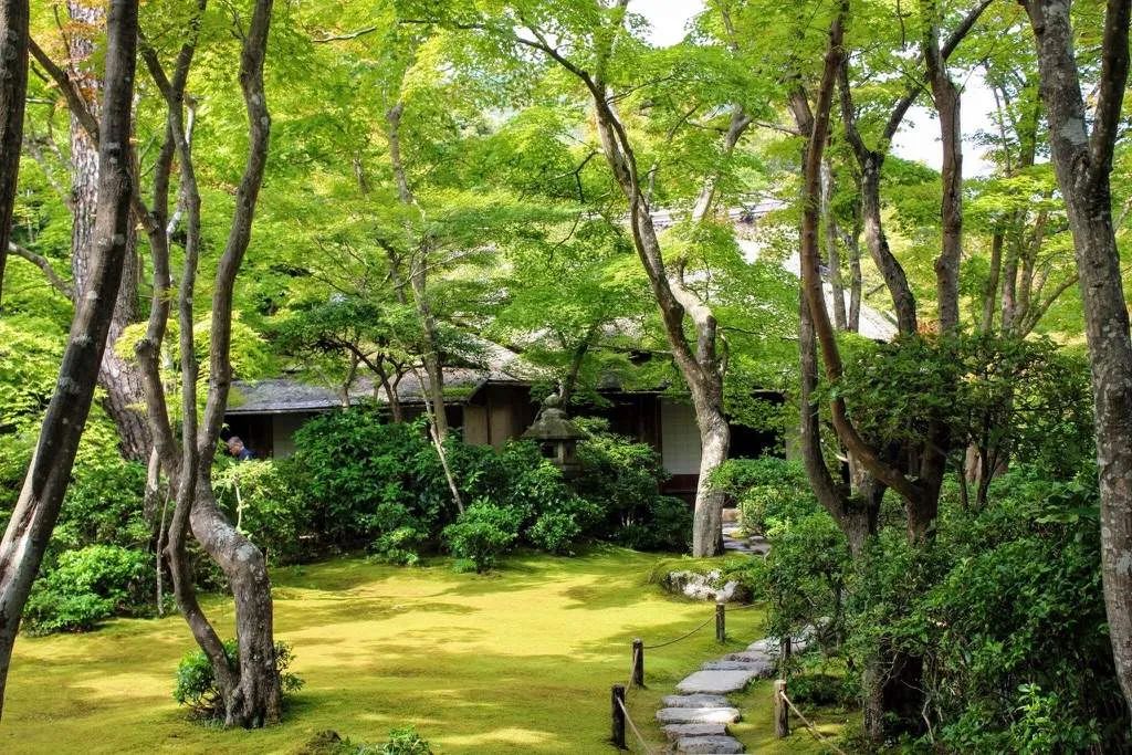 日本京都，大河內山莊