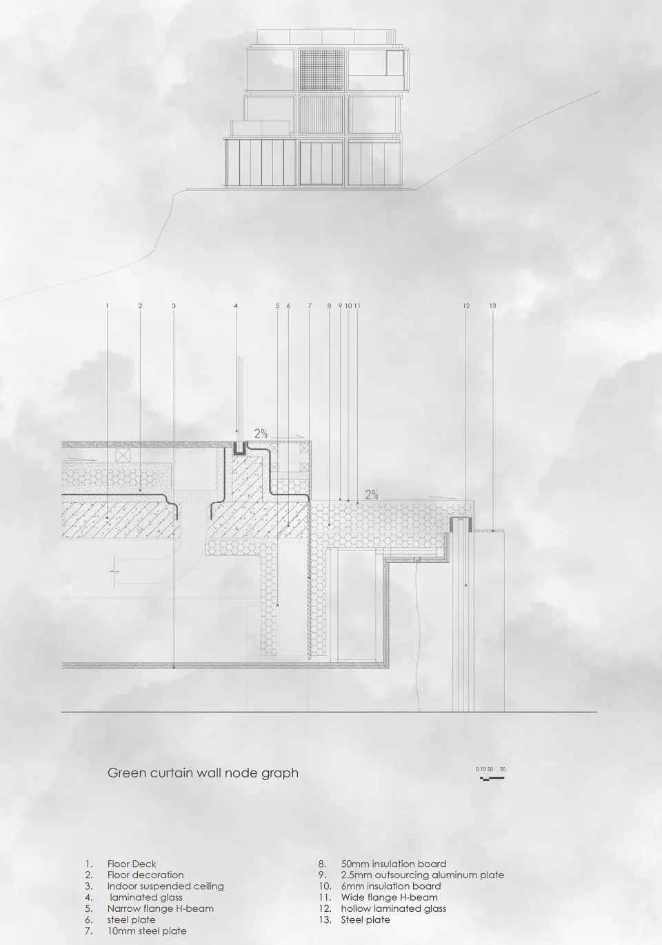 剖面大樣詳圖 detail section 莫干山淺境·林棲谷隱度假酒店 Cube Hotel/素建築設計事務所 SUA