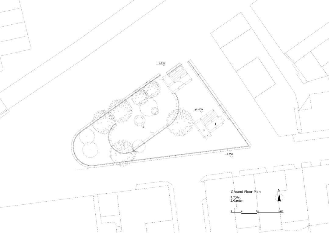 地面層平面圖 浙江松陽詩文館／徐甜甜 DnA 建築師事務所
