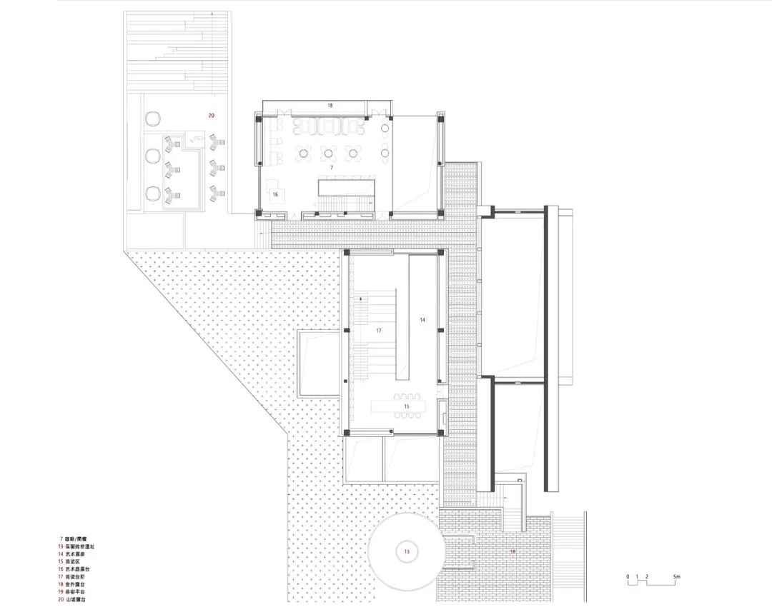 二樓平面圖 礦區修復 南京湯山先鋒坑礦書店/東南大學建築學院+藝合境建築事務所