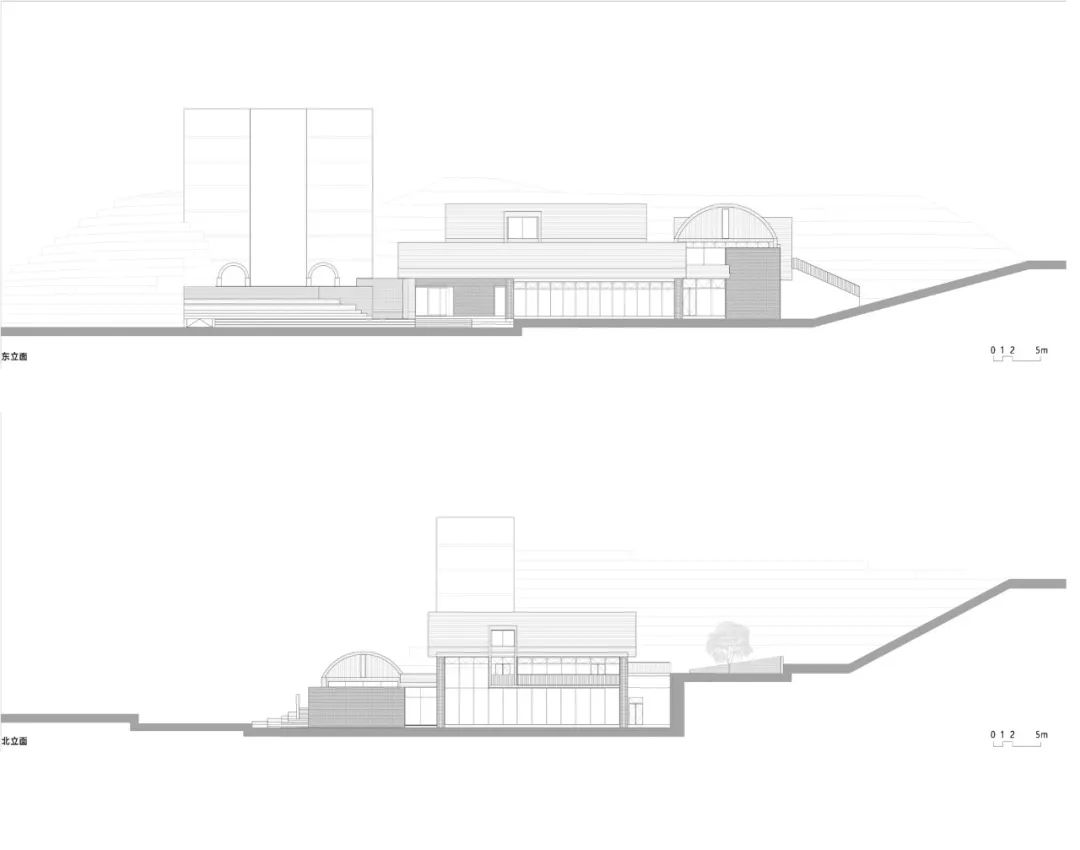 立面圖 礦區修復 南京湯山先鋒坑礦書店/東南大學建築學院+藝合境建築事務所