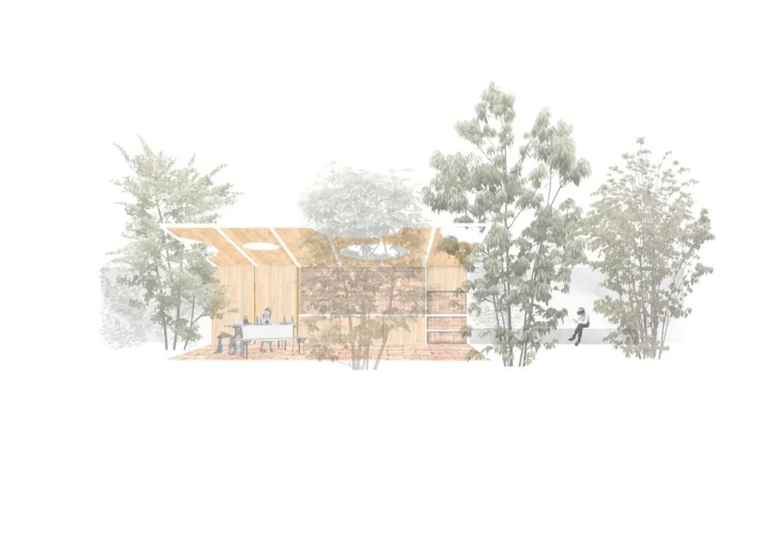 厄瓜多企業辦公室，花園裡的員工休息室／URLO Studio + Juan Ruiz + Amelia Tapia
