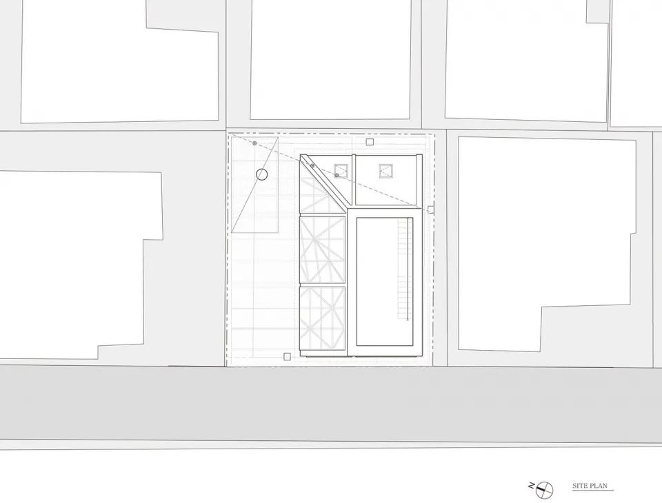 全區配置圖©UNSANGDONG Architects Cooperation　首爾面牧洞市場客服中心／UnSangDong Architects 韻生同建築師事務所