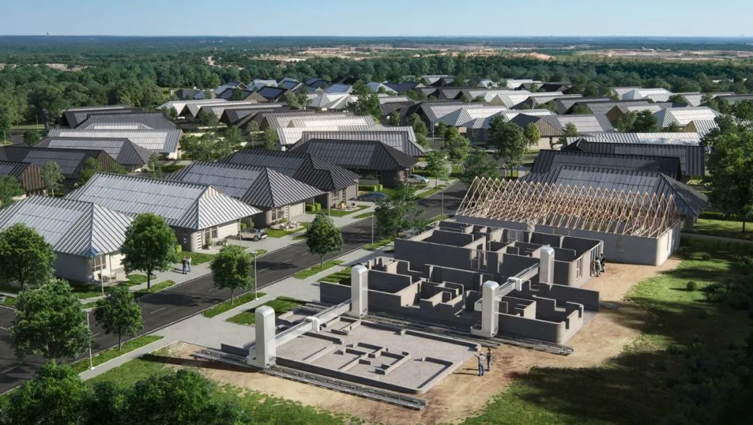 ICON Lennar Build Largest Neighborhood of 3D-printed Homes BIG-Bjarke Ingels Group 3D列印社區 住宅 建築