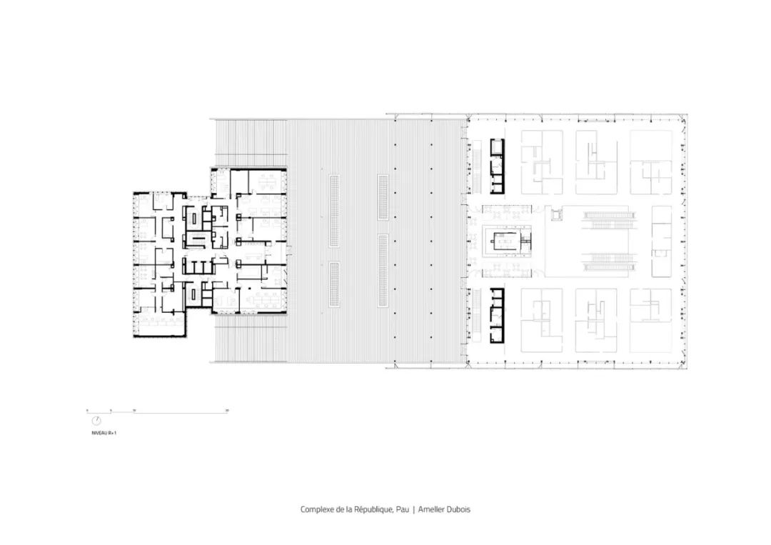 二樓平面圖 Plan 法國波城共和國綜合大樓Pau Republic Complex／Ameller Dubois
