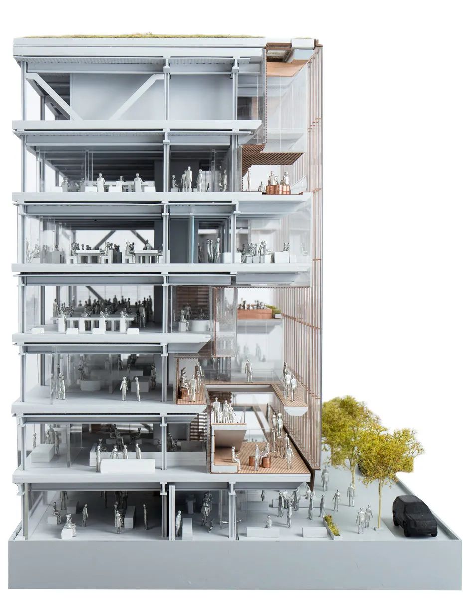 剖面模型 Section Model 舊金山Uber 總部大樓 San Francisco HQ／SHoP Architects