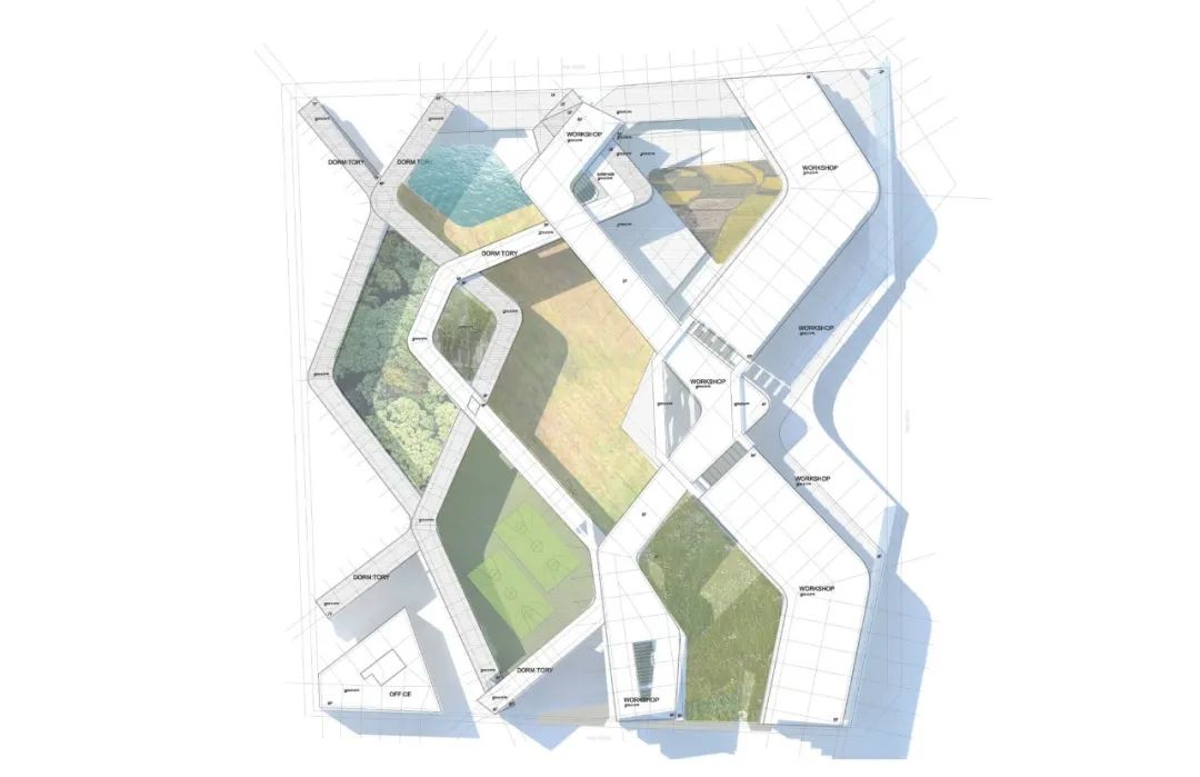全區配置圖 Dissona Work Live Complex 東莞迪桑娜皮具工業園 China Dongguan Factory/Diller Scofidio+Renfro