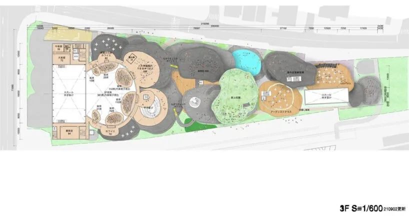 三樓平面圖 Plan 德島市文化藝術廳 awa アワー project 徳島文化芸術ホール／junya ishigami 石上純也