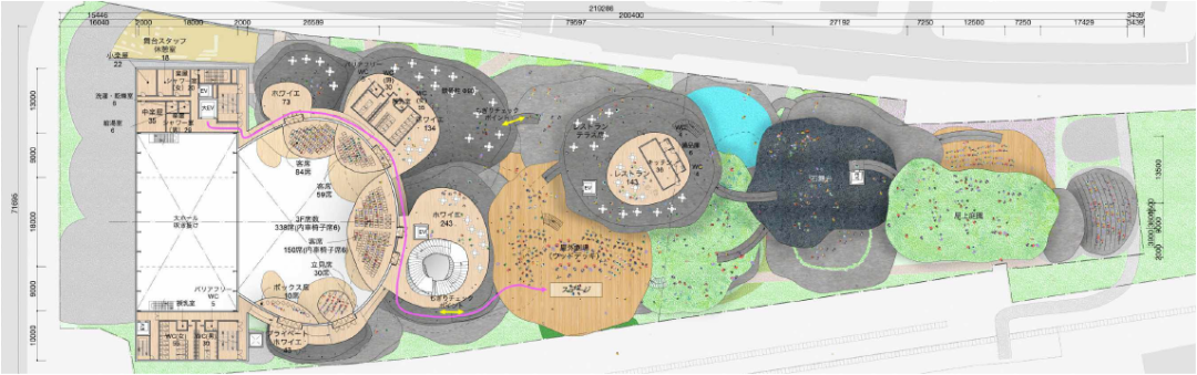 四樓平面圖 Plan 德島市文化藝術廳 awa アワー project 徳島文化芸術ホール／junya ishigami 石上純也