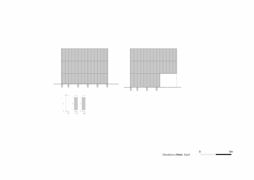 西&東向立面圖 Elevation 首爾金谷洞辦公室室內設計改造 Seoul Office interior design/BCHO Architects Associates