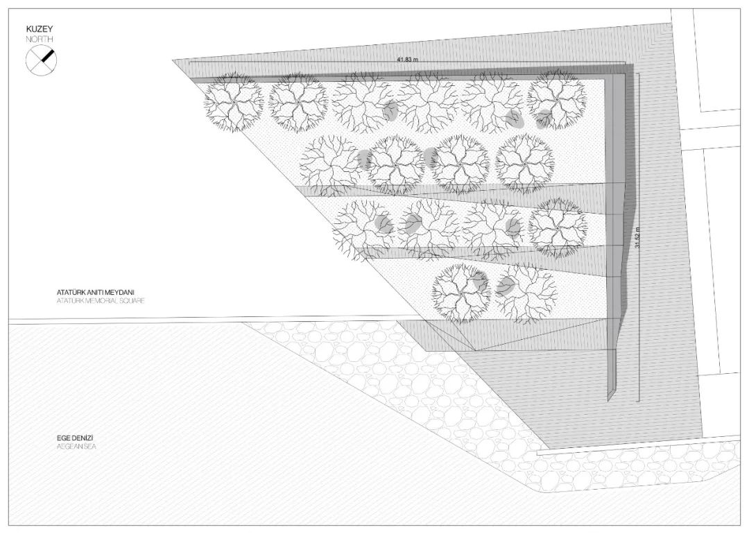 平面圖 Plan 土耳其水岸景觀空間改造 阿萊貝花園 Turkey İzmir Alaybey Garden waterfront landscape architecture design／Studio Evren Başbuğ