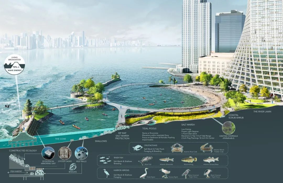 紐約河之環 New York City River Ring /Bjarke Ingels Group James Corner Field Operations