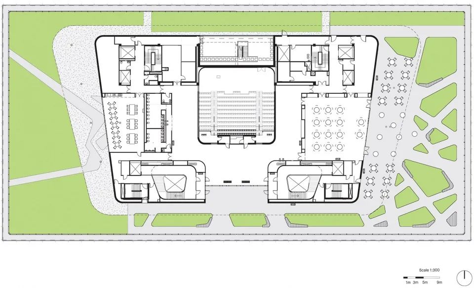 五樓平面圖 Plan 馬丁·路德·金紀念圖書館整修工程The Martin Luther King Jr. Memorial Library／Mecanoo + OTJ Architects