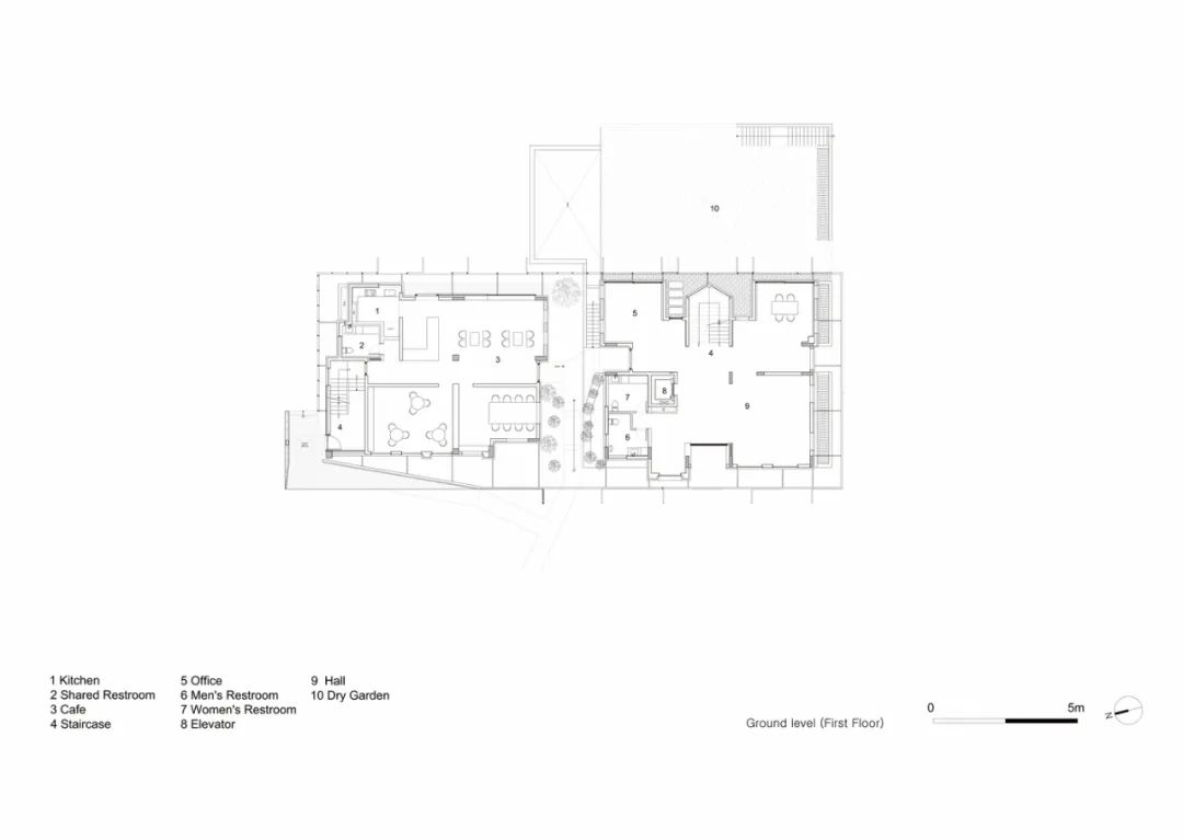 二樓平面圖 Plan 首爾金谷洞辦公室室內設計改造 Seoul Office interior design／BCHO Architects Associates