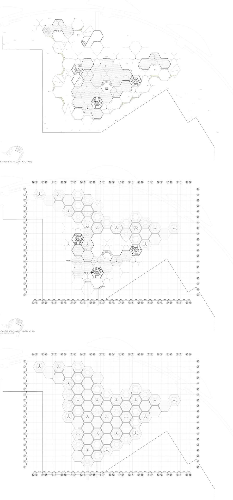 展覽空間平面圖 Plan，高雄流行音樂中心 Kaohsiung Music Center／Manuel Monteserín＋翁祖模建築師事務所