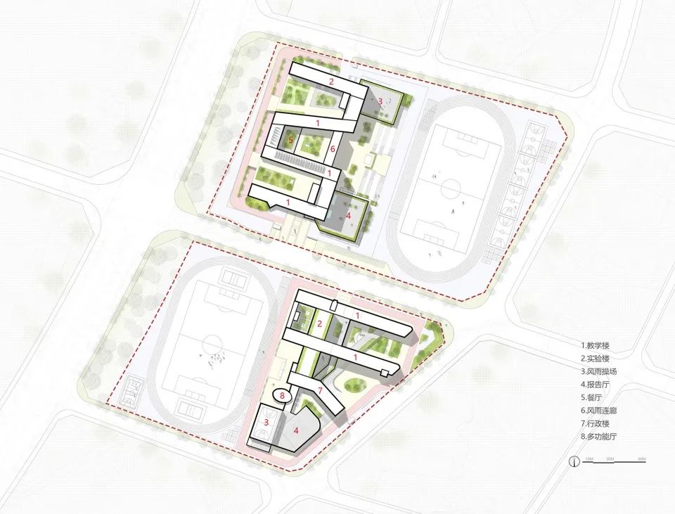 China School Campus Architecture Design 中國銅陵市十五中西湖校區及師範附小新校區/地平線建築設計