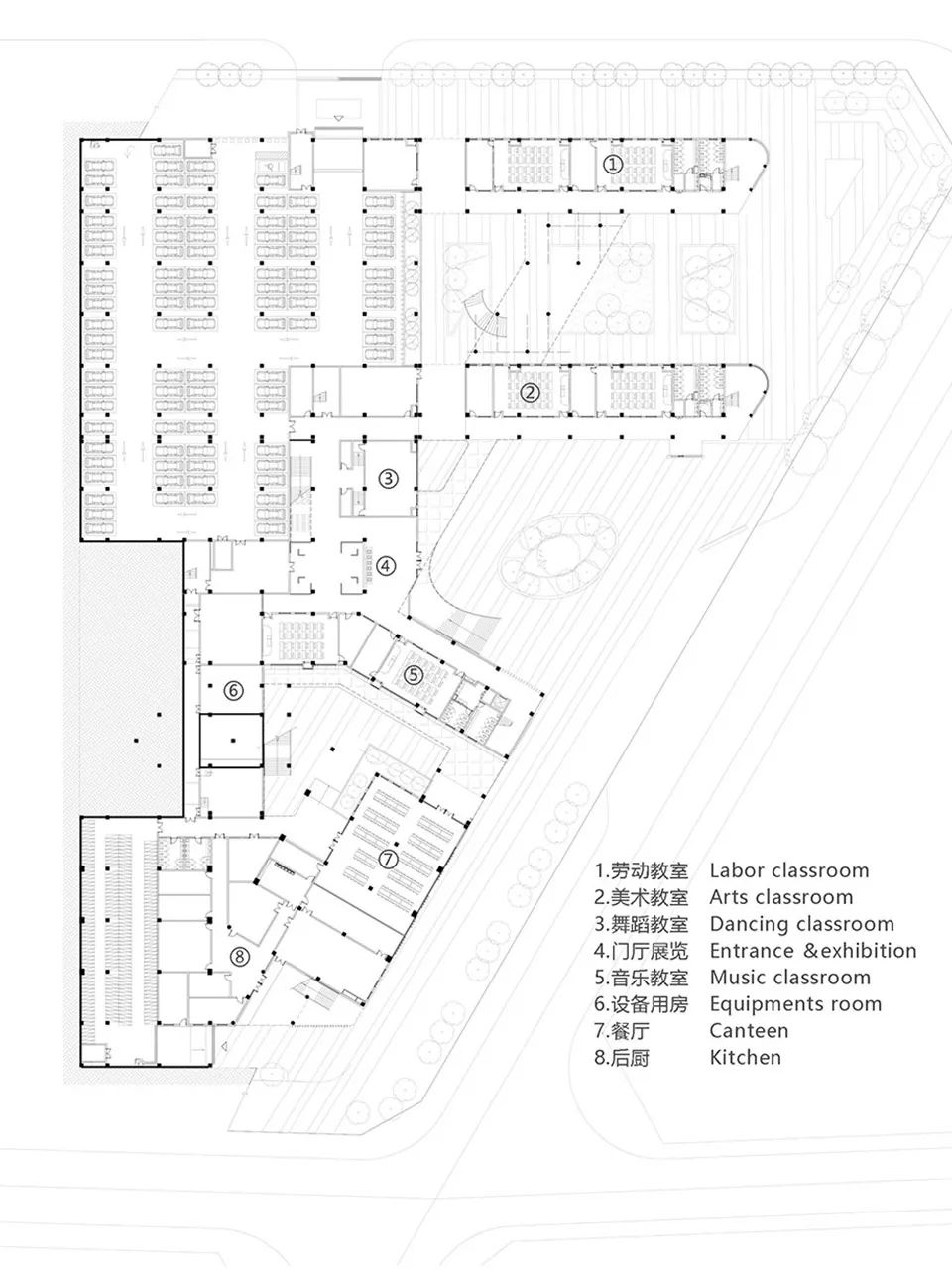 China School Campus Architecture Design 中國銅陵市十五中西湖校區及師範附小新校區／地平線建築設計