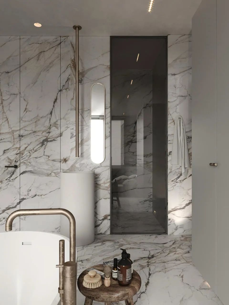 衛浴 bathroom 室內設計 室內裝潢 岩板 Sintered Stone interior design