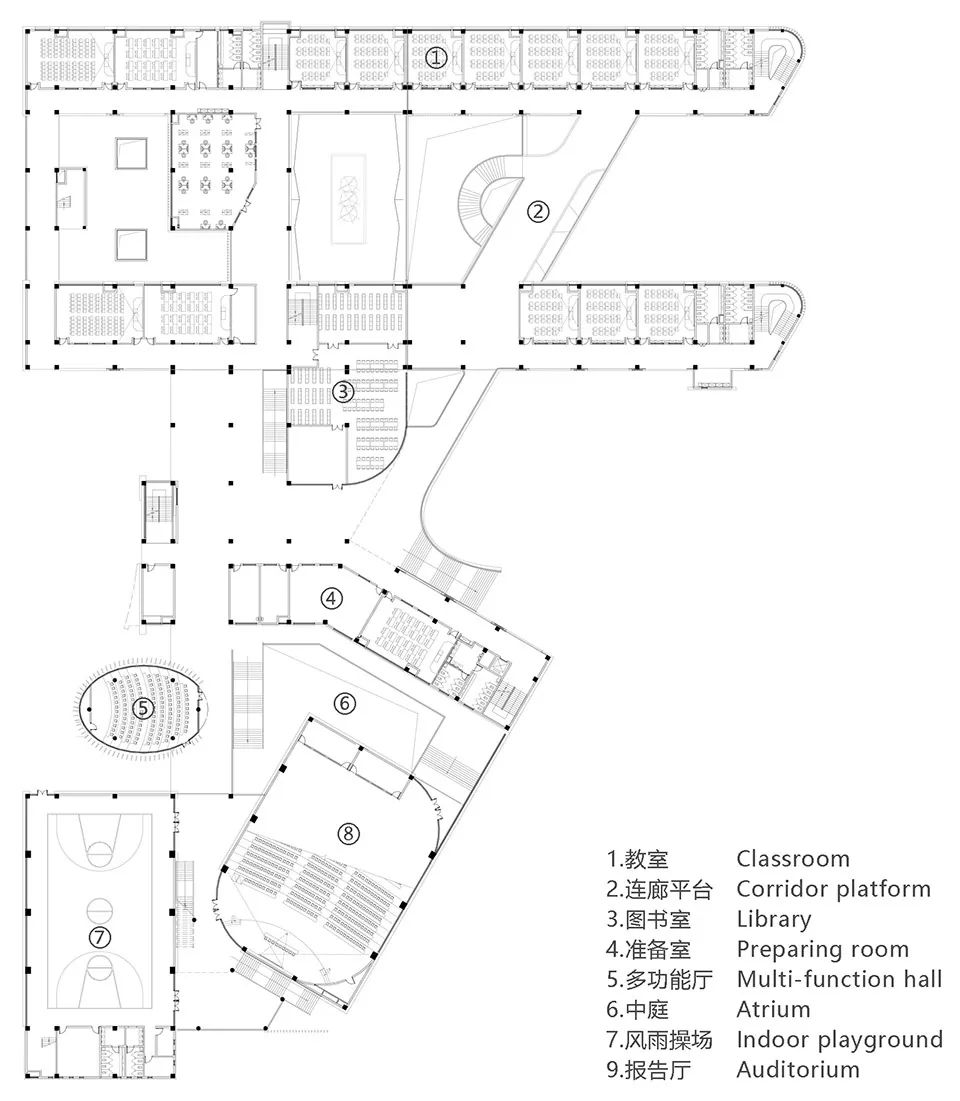 China School Campus Architecture Design 中國銅陵市十五中西湖校區及師範附小新校區／地平線建築設計