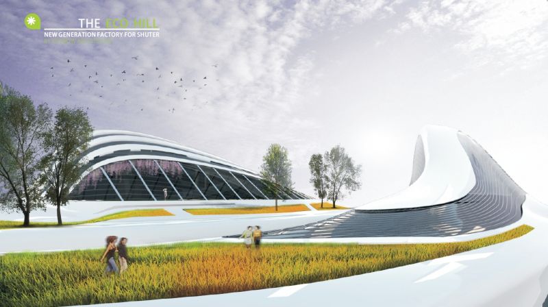 樹德綠色夢工廠國際競圖 圖片說明：台灣開務聯合建築師事務所的優選作品。(樹德企業提供)
