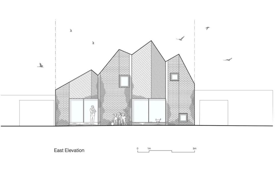 東向立面圖 Elevation Australia Private House 澳洲RaeRae住宅／Austin Maynard Architects