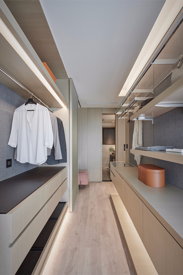 主臥更衣室 walkin closet 樸光空敘住宅室內設計 Taiwan Taoyuan interior design apartment house/攸關設計