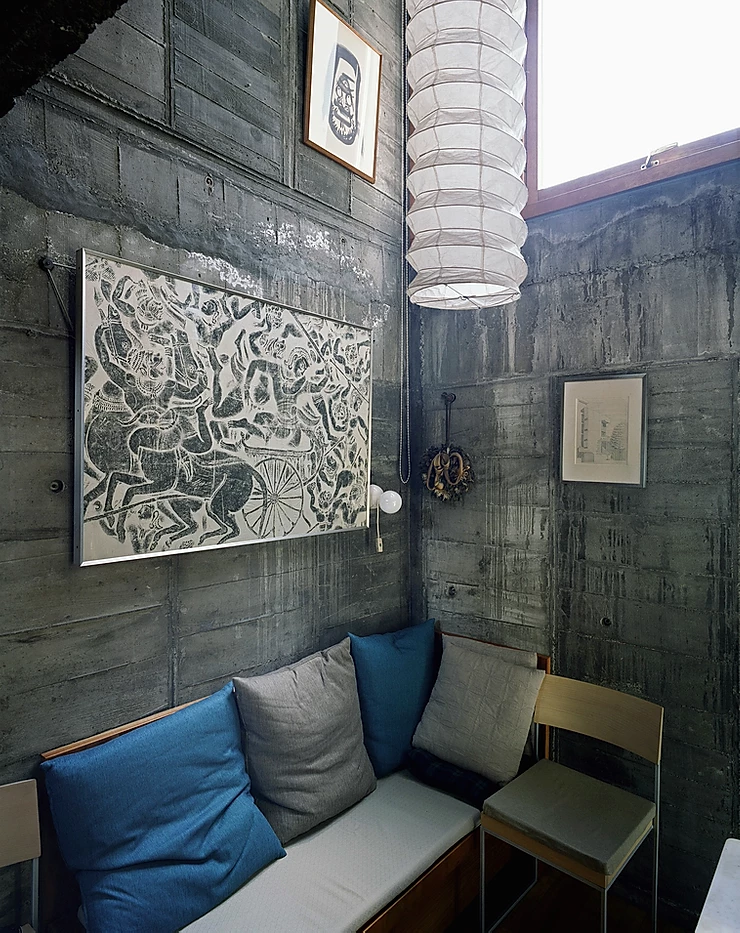 沒有貼上面材的裸露混凝土牆壁 日本東京私人住宅塔之家 Japan Tokyo Tower House／東孝光 Takamitsu Azuma