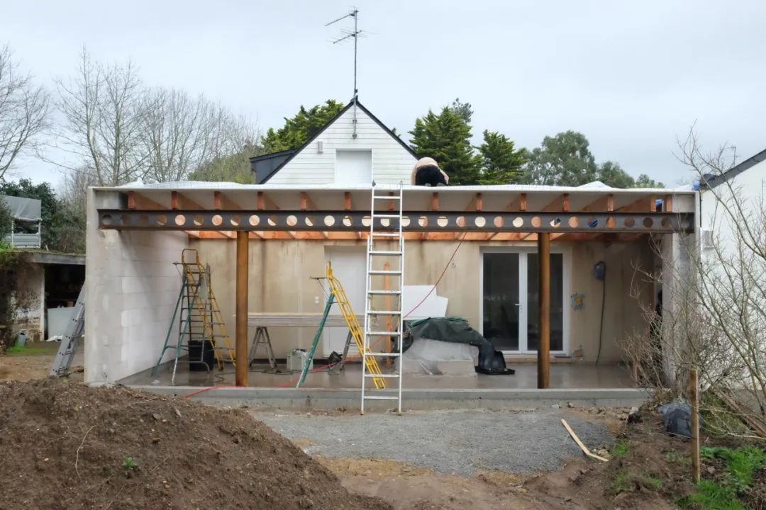 施工相片 France Kervalet House Extension 法國私人住宅增建／Exercice