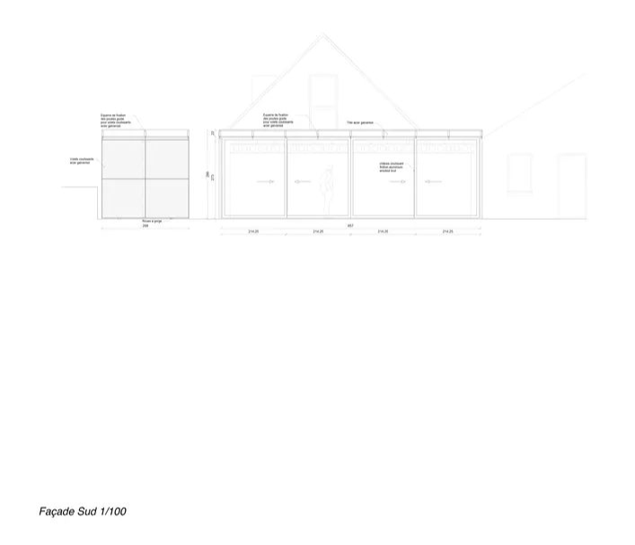 立面圖 Elevation France Kervalet House Extension 法國私人住宅增建／Exercice