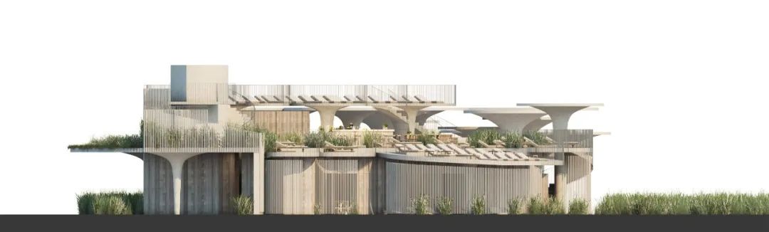 南向立面圖 Elevation 紐澤西州沙灘俱樂部 New Jersey Asbury Park／Rojkind Arquitectos＋Esrawe Studio