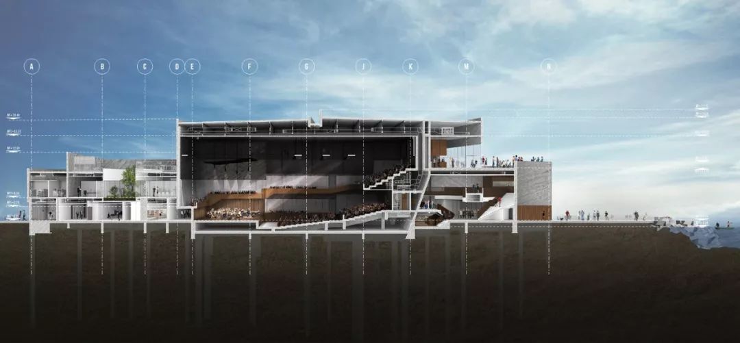 剖面圖 Section 墨西哥博卡音樂廳 Mexico Foro Boca Concert Hall/Rojkind Arquitectos