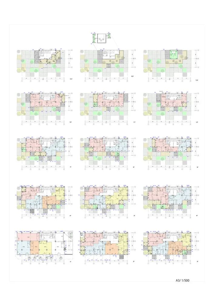 平面圖 Plan 台北集合住宅 璞園建築富富話合／平田晃久